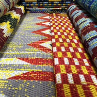 Tissu Super Imprimé Batik en Coton Pur, Tissu Africain Ciré, Tissé Dobby Jacquard avec Techniques de Broderie pour Chemises et Vêtements Garçons Filles
