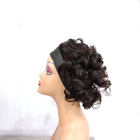 Perruque Courte Bouclée Ondulée en Cheveux Humains Remy, Faite à la Main, Style Célébrité, Tendance Féminine