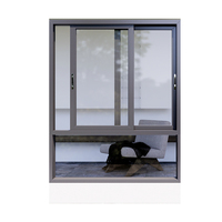 Ventana Corredera de Vidrio con Marco de Aluminio, Gran Vista, Panel Amplio, Buen Sellado, Precio Económico, para Renovación del Hogar