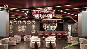 แผนการจัดวางเลานจ์ค็อกเทลสุดหรู ชุดโซฟาเลานจ์สไตล์สเปคไนซ์แสนสบาย ชุดเคาน์เตอร์บาร์และเฟอร์นิเจอร์คลับบาร์แสนสบาย ราคาประหยัด - Product Image 2