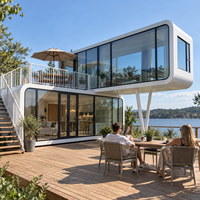 Nouvelle maison préfabriquée de luxe à deux étages, type capsule Apple, de 20 pieds ou 40 pieds, pour location.