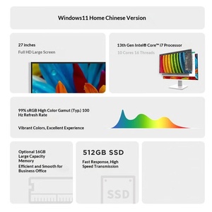 คอมพิวเตอร์ออลอินวัน <span class=keywords><strong>Lenovo</strong></span> Cool Lecoo รุ่นใหม่ ขนาด <span class=keywords><strong>27</strong></span> นิ้ว <span class=keywords><strong>I7</strong></span>-13620H หน่วยความจำ 8G/16G  512G/1TSSD สำหรับเล่นเกม ทำงานออฟฟิศ ออกแบบ  ใช้ในแผนกต้อนรับ/แคชเชียร์ - Product Image 2