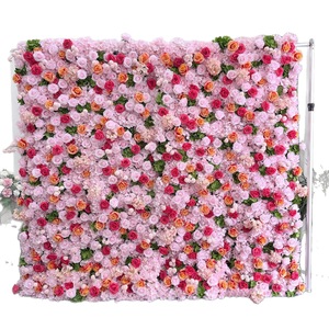 Durable <b>Artificial</b> <b>Flower</b> Wall Retro Floral Backdrop For Outdoor Wedding Festival Party Event Wall Decor - Product Image 2