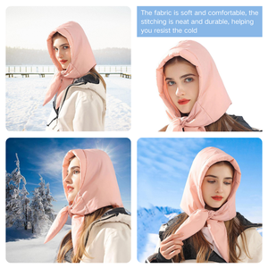 Tùy chỉnh sản phẩm phụ nữ khăn mui xe Windproof thời tiết lạnh hat với hình tam giác Shawl cổ áo - Product Image 2