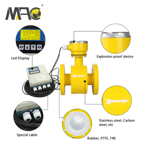 Macsensor Transmitter chi phí thấp nước <span class=keywords><strong>Flow</strong></span> Meter lỏng điện từ lưu lượng kế - Product Image 4