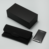 Étui à lunettes en cuir rectangulaire minimaliste, boîte de rangement portable magnétique, étui à lunettes personnalisé, résistant aux chocs