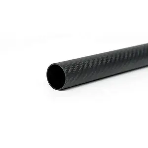 3k обернутая в рулоне углеродная трубка из углеродного волокна черная трубка из углеродного волокна Гибкая 10 мм 12 мм 14 мм 16 мм 20 мм