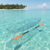 Kayak de pêche, SUP, bateau, canoë, pagaie panoramique, monoplace, entièrement transparent, haute vitesse, en PC cristal, pour photographie