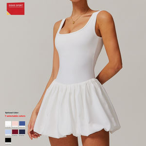 Gaun Tenis Wanita 2-in-1 - Rok Golf dengan Celana Pendek Terpadu untuk Pickleball Padel - Rok Voli yang Elastis - Product Image 2