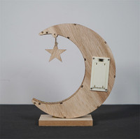 Décorations musulmanes pour le Ramadan Lampe de lune rougeoyante Lanterne en bois pour la maison Mosquée