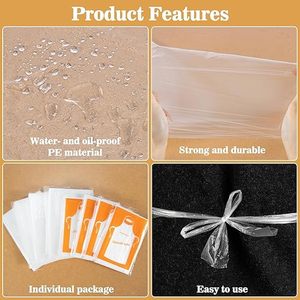 ผ้ากันเปื้อนแบบใช้แล้วทิ้งขนาดใหญ่, เสื้อคลุมพลาสติกใส, ผ้ากันเปื้อนพลาสติกกันน้ำ เหมาะสำหรับผู้ใหญ่, เหมาะสำหรับการทาสี, การทำอาหาร - Product Image 6