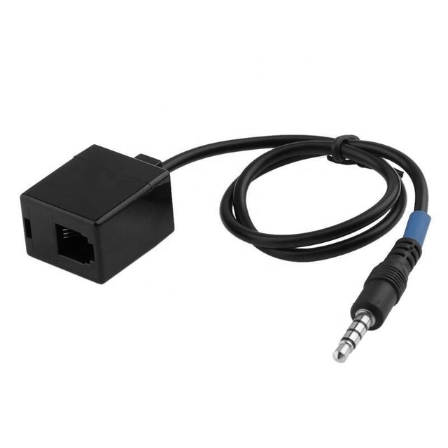 4P4C crystal head RJ9 to 3.5MM connection cable to mobile phone laptop and desktop computer converter