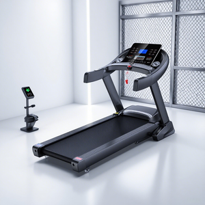 เครื่องลู่วิ่งสุดหรูแบบพับได้เชื่อมต่อกับเครื่องวัดอัตราการเต้นของหัวใจสำหรับใช้ในบ้าน - Product Image 1