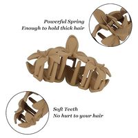 4 pinzas para el cabello hawaianas de plástico de Color sólido, pinzas grandes antideslizantes para mujer, accesorios de playa de sujeción fuerte
