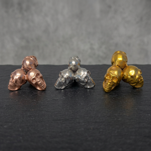 Soporte de Bola de Cristal con Calavera Humana, Metal Chapado en Oro Pulido, Tres Colores, Decoración Única para Hotel, Hogar u Oficina, Precio Razonable - Product Image 3
