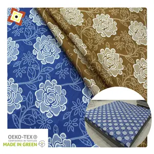 Warp Knitted Gold Stamping Powder Printed Home Textile Bedding Mattress Jacquard Upholstery Fabric Quilting mattress fabric