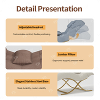 Lit de chaise inclinable à cils incurvés de luxe Turri Lit de salon ergonomique moderne en métal en forme de S avec Camillas Para Pestaas pour spa à usage domestique