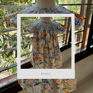 ชุดเดรสเด็กเล็กสไตล์บูติกสุดหรู ตกแต่งด้วยงานปักมือลายดอกกุหลาบ ดีไซน์คลาสสิคแบบชุดบิชอป ผ้าฝ้ายระบายอากาศได้ดี - Product Image 4