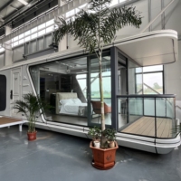 Full king-Une combinaison de famille d'accueil haut de gamme et de maison en conteneur-Space Capsule House Hôtel préfabriqué en acier galvanisé