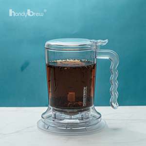 Wholesale Premium Clear Cylinder Body 800ml Eastman Tritan For Luxury Hotel Catering Smart Cold Brew <b>Tea</b> Maker Clever Dripper - Product Image 4