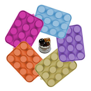 Utensilio de Cocina, Molde para Hornear Pasteles de 12 Cavidades, Moldes de Silicona para Postres y Pudines, Moldes de Silicona para Hornear - Product Image 5