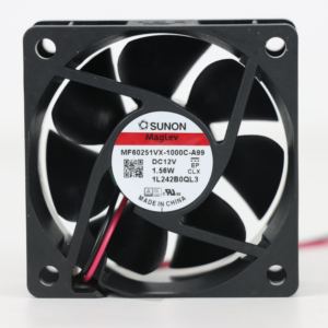 Ventilateur axial de refroidissement SUNON MF60251VX-1000C-A99 électrique 60x60x25mm 12VDC 130mA 1.56W 5200RPM 27.0CFM à roulement à billes pour armoire et onduleur - Product Image 6