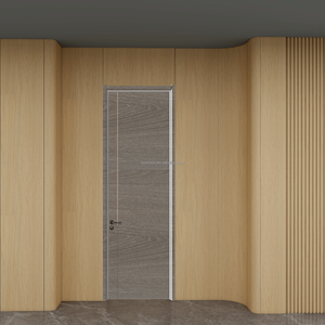 <span class=keywords><strong>Porte</strong></span> intérieure en panneau massif de style moderne 30x80, film PVC + placage MDF, chambres, villas, appartements, hôtel, prix d'usine, utilisation dans le salon - Product Image 6