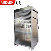 Cabine de peinture au chocolat portable à face ouverte avec roues, filtre lavable, en acier inoxydable 304, haute puissance, pour la préparation alimentaire et les gâteaux
