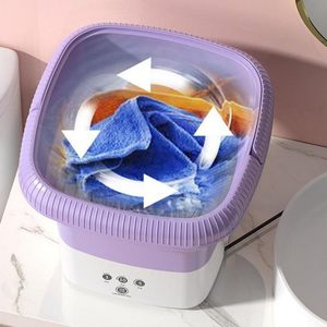 Mini machine à laver pliable à ultrasons avec prise US, pour salle de bain, maison et voyage, 12 litres, en plastique - Product Image 2