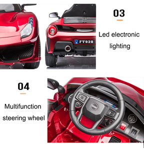 Voiture électrique pour enfant unisexe 12V à batterie, 4 roues, double portière, jouet à conduire avec télécommande, design en plastique pour garçons - Product Image 4