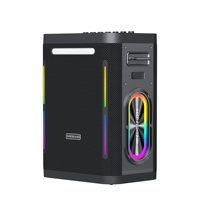 Altavoz de Karaoke Todo en Uno de 300W con 2 Micrófonos y Luz RGB, Carga Rápida Tipo-C, Reproducción FLAC APE, 20 Horas de Duración, Ideal para Reuniones Familiares