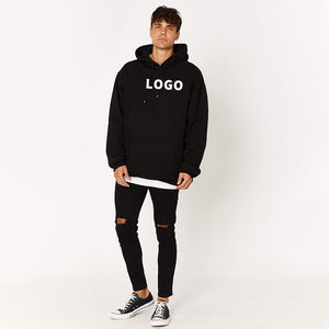 Sweat à capuche noir délavé Vintage pour hommes 100% coton lourd Logo personnalisé imprimé automne saison accessoire de mode - Product Image 5