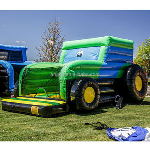 Langko Tracteur Gonflable Vert, Piste de Course de Karts Gonflables, Aire de Jeux Gonflable Commerciale Extérieure, Castillo Inflable - Product Image 2