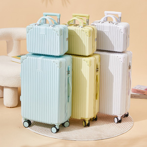 Valise à roulettes silencieuse universelle rétro tendance avec boîte à mot de passe en néoprène pour les voyages d'affaires - Product Image 1
