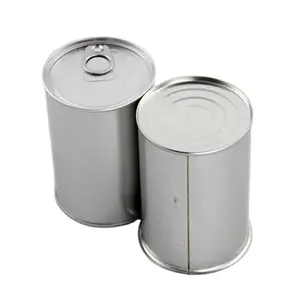 Custom Tinplate Container Packaging Cylindrical Round Tin Box Food Grade Metal Cans Custom