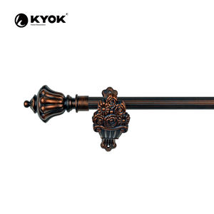 Set di <span class=keywords><strong>aste</strong></span> per tende KYOK ornamenti per tende di lusso classici set di staffe per testa romana - Product Image 3