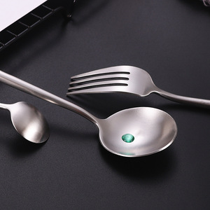 YOUNGTUO Stainless Steel <b>Cutlery</b> <b>Set</b> 4-Piece Matte Glossy Nordic Style Western Dining Utensils Durable - Product Image 1