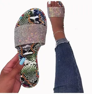 Sandalias planas con diamantes de imitación para Mujer, venta al por mayor, Amazon, ebay