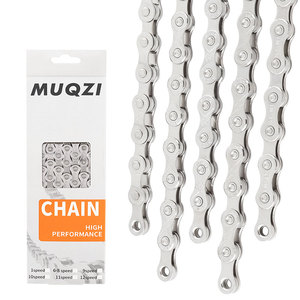<span class=keywords><strong>Cadena</strong></span> de <span class=keywords><strong>Bicicleta</strong></span> MUQZI de 6/7/8/9/10/11/12 <span class=keywords><strong>Velocidades</strong></span>, Piezas de <span class=keywords><strong>Bicicleta</strong></span> de Montaña y Carretera, <span class=keywords><strong>Cadena</strong></span> de Ciclismo de 116 126 Eslabones, <span class=keywords><strong>Cadena</strong></span> de Acero Duradera - Product Image 1