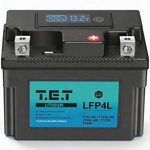 Baterai Starter Motor T.E.T LFP4L-BS 12.8V 3Ah LiFePO4 (dengan Bluetooth & BMS Opsional) - Product Image 1