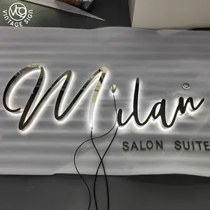 Metallschildbuchstaben Acryl-Kunststoff leuchtende Zeichen vorne beleuchtetes Wort Logo 3d Led-Lichtschild für Lädenwerbung im Großhandel