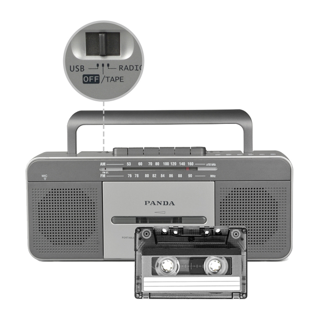 Multifunctional Portable Vintage Audio With MP3 USB AMFM Stereo Cassette Deck Tape Recorder Radio Cassette Recorders & Players
