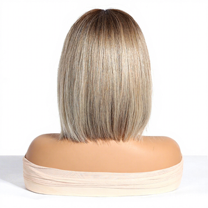 Perruque courte droite bob style européen américain, dégradé <span class=keywords><strong>blond</strong></span>, facile à porter, respirante, naturelle, vente chaude printemps été - Product Image 4