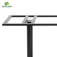 SUNLAND Factory Base de table en acier à double poteau central, table de salle à manger en métal pour usage commercial extérieur, café, restaurant, hôtel, mobilier