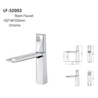 Robinet thermostatique moderne à une poignée en laiton anti-rayures mitigeur de lavabo noir montage à un trou pour robinet d'eau de lavabo de salle de bain