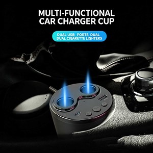 Cup-Style Car Charger with Bluetooth MP3 Player Hands-Free Call Dual USB Car Kit with Optional <b>Wireless</b> Remote - Product Image 4