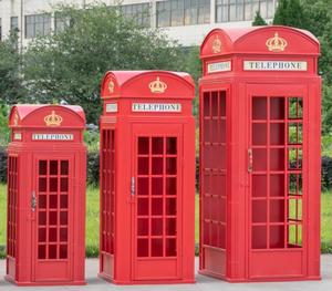 Décoration de fond de fête, cabine téléphonique rouge britannique, accessoire, boîte téléphonique rose de londres - Product Image 2