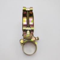 Zinc Plated Steel Double Bolt Pipe Clamp Flexible Spring 13-19mm Heavy Duty Hydraulic Hose Fastener Ss304 Ss316
