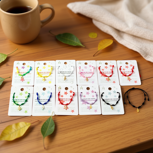 Bracciale Nodo a Sette Stelle in Acciaio Inossidabile Serpente Dorato Fatto a Mano Set da 12 Pezzi - Product Image 3