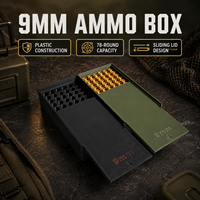 Boîte de rangement pour munitions de 9 mm ; Capacité de 78 coups ; Conception à tiroir ; Organisateur de balles de bureau ; Équipement portable pour stand de tir